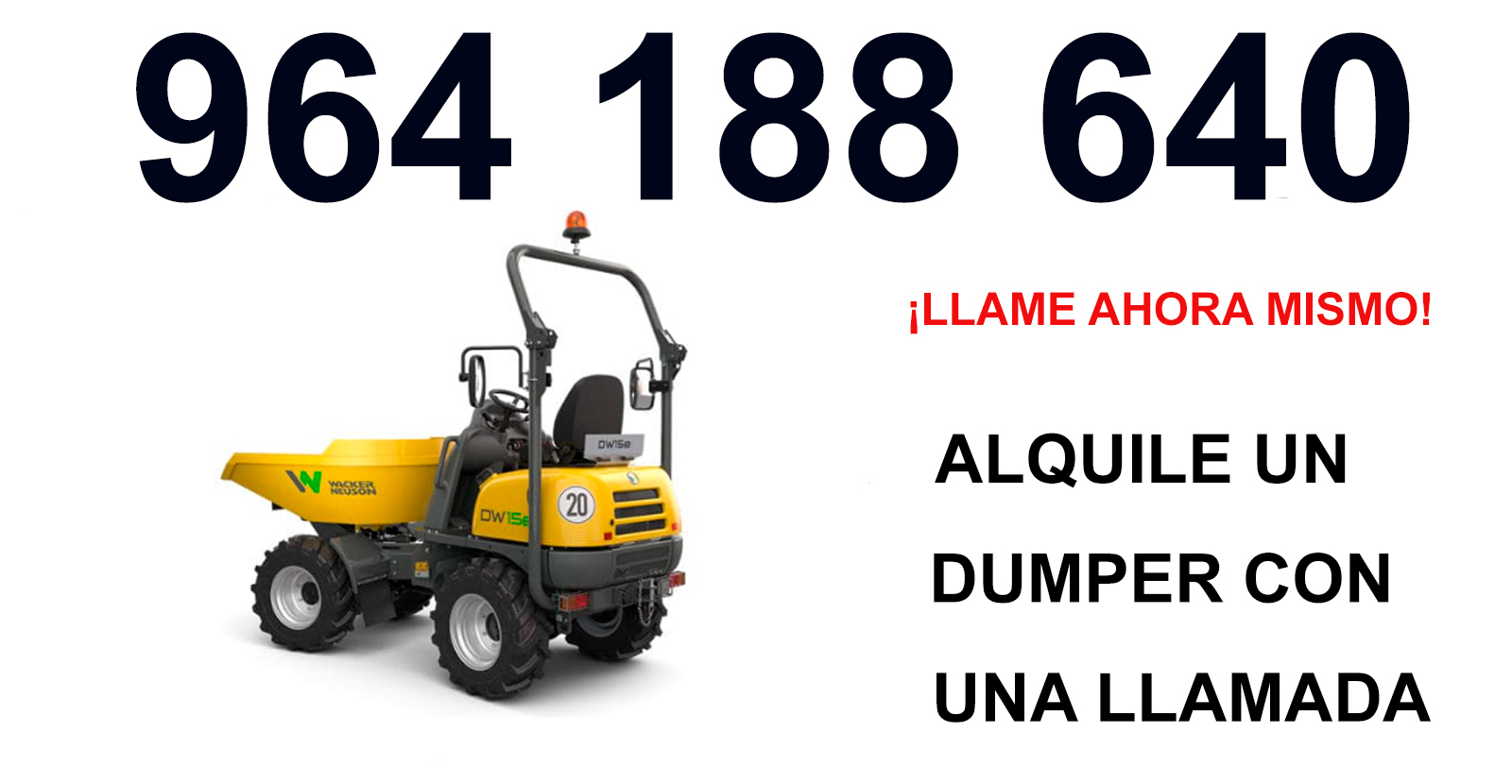 Dumper en alquiler para obra en Càlig