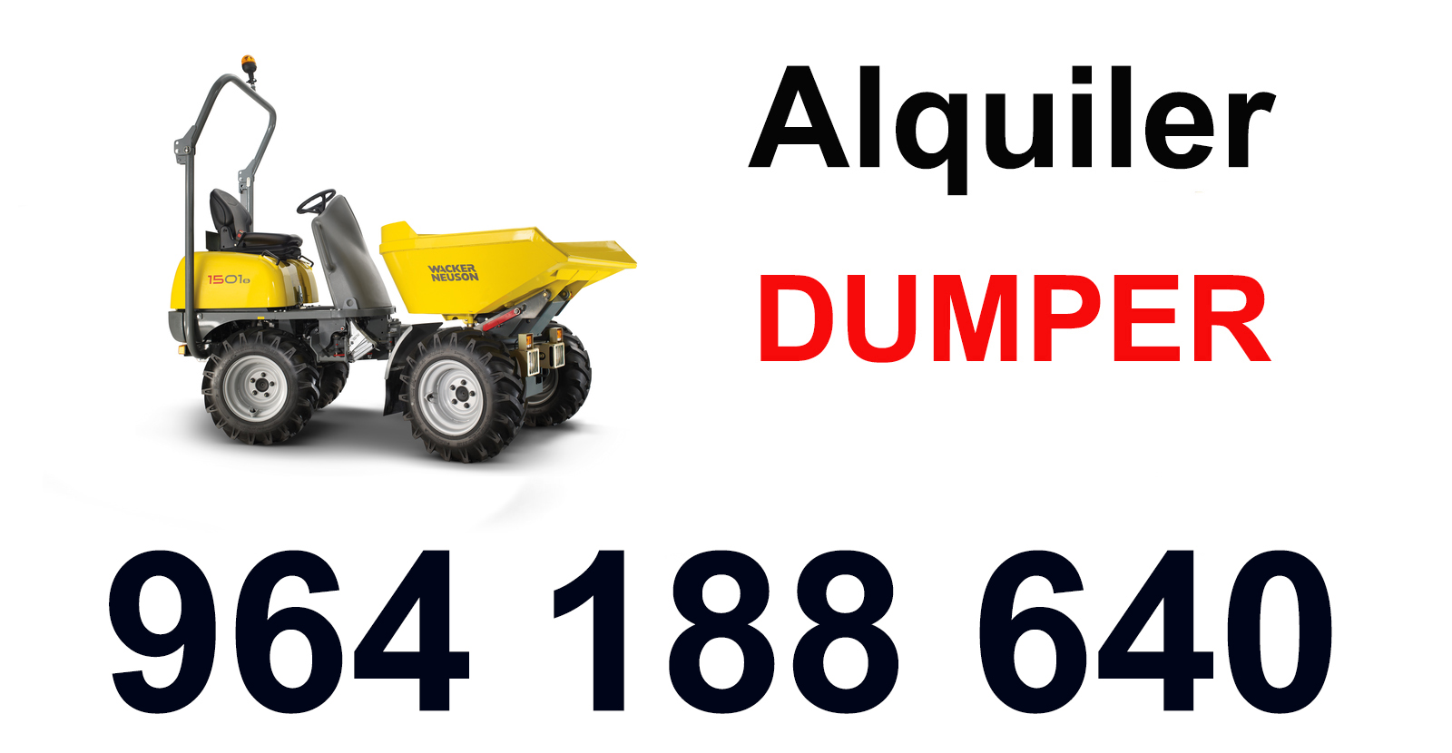 Alquiler Dumper 4x4 Benafer